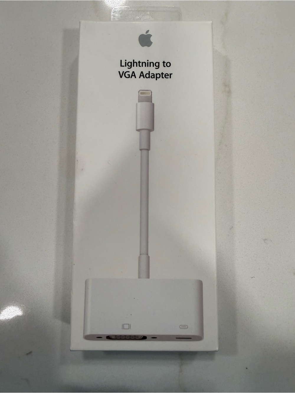 Apple Lightning to VGA Adapter Genuine OEM White iPhone iPad New Sealed